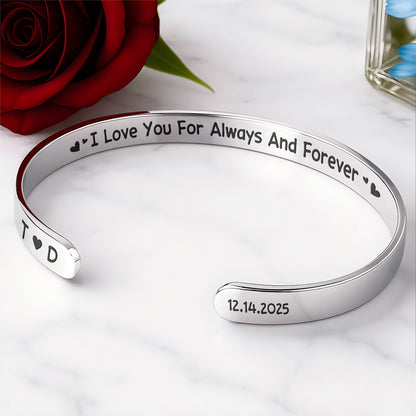 I Love You For Always And Forever Hearts Bracelet