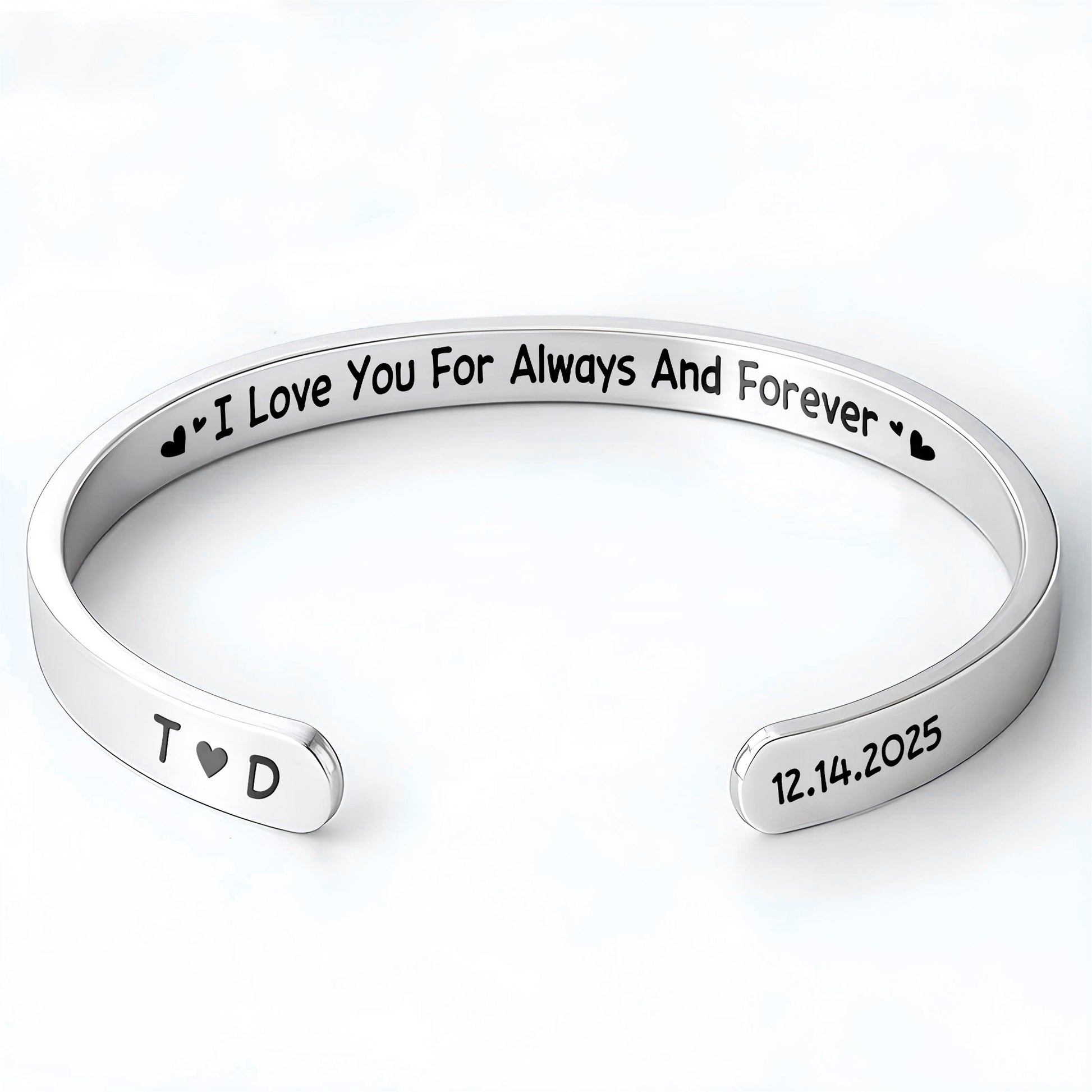 I Love You For Always And Forever Hearts Bracelet
