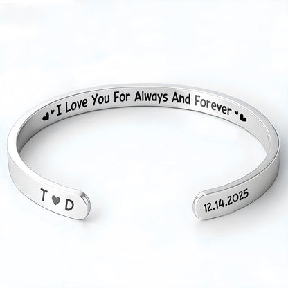 I Love You For Always And Forever Hearts Bracelet