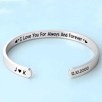 I Love You For Always And Forever Hearts Bracelet