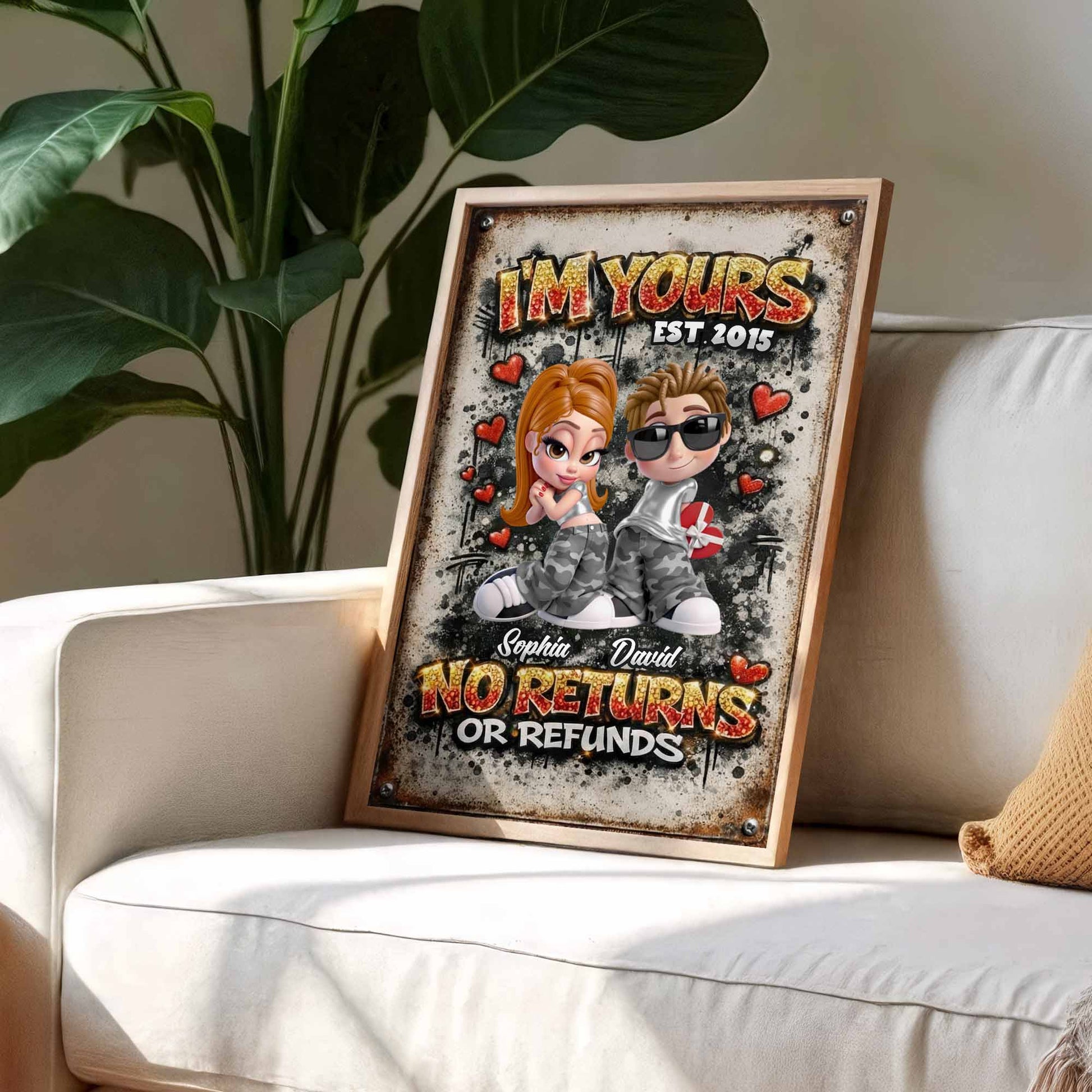 I'm Yours No Returns Or Refunds, Hearts And Sunglasses