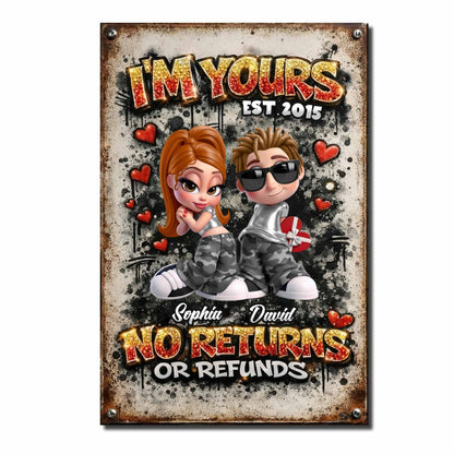 I'm Yours No Returns Or Refunds, Hearts And Sunglasses