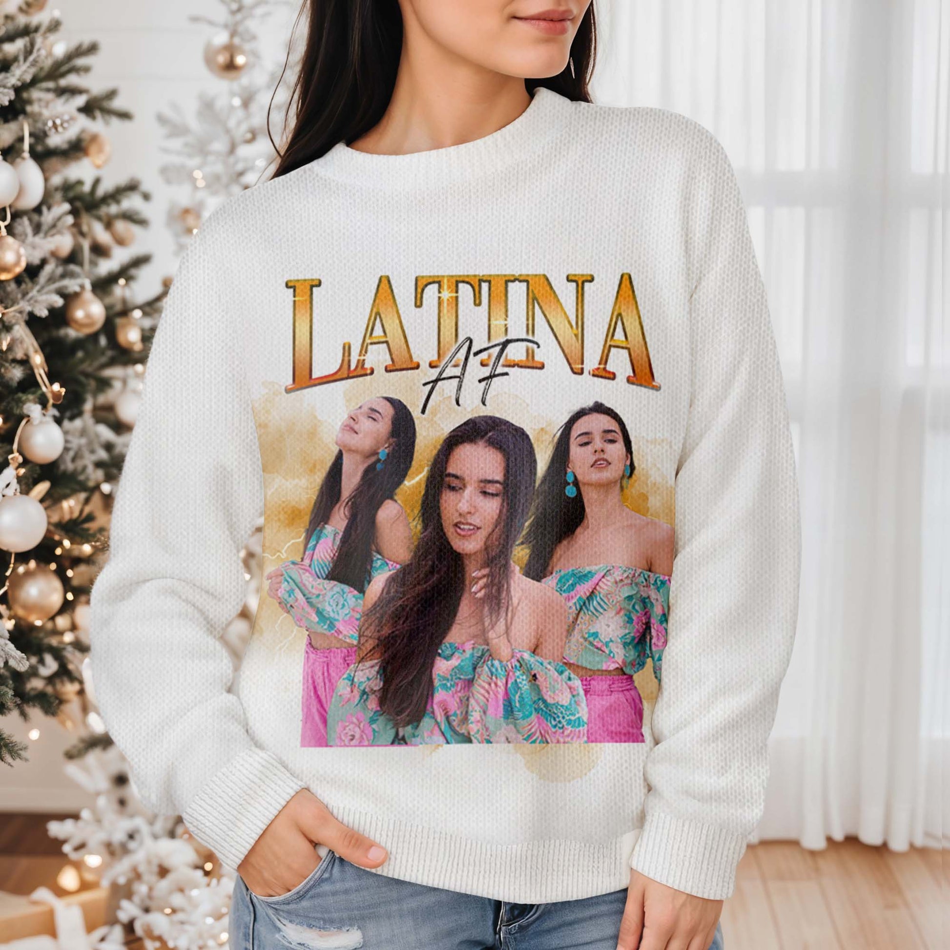 Latina AF Tropical Design Wool Jumper