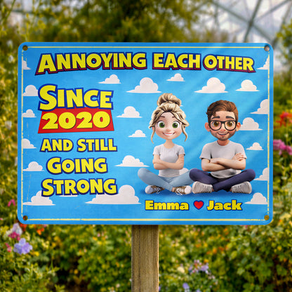 Annoying Each Other Since 2020 With Cartoon Couple