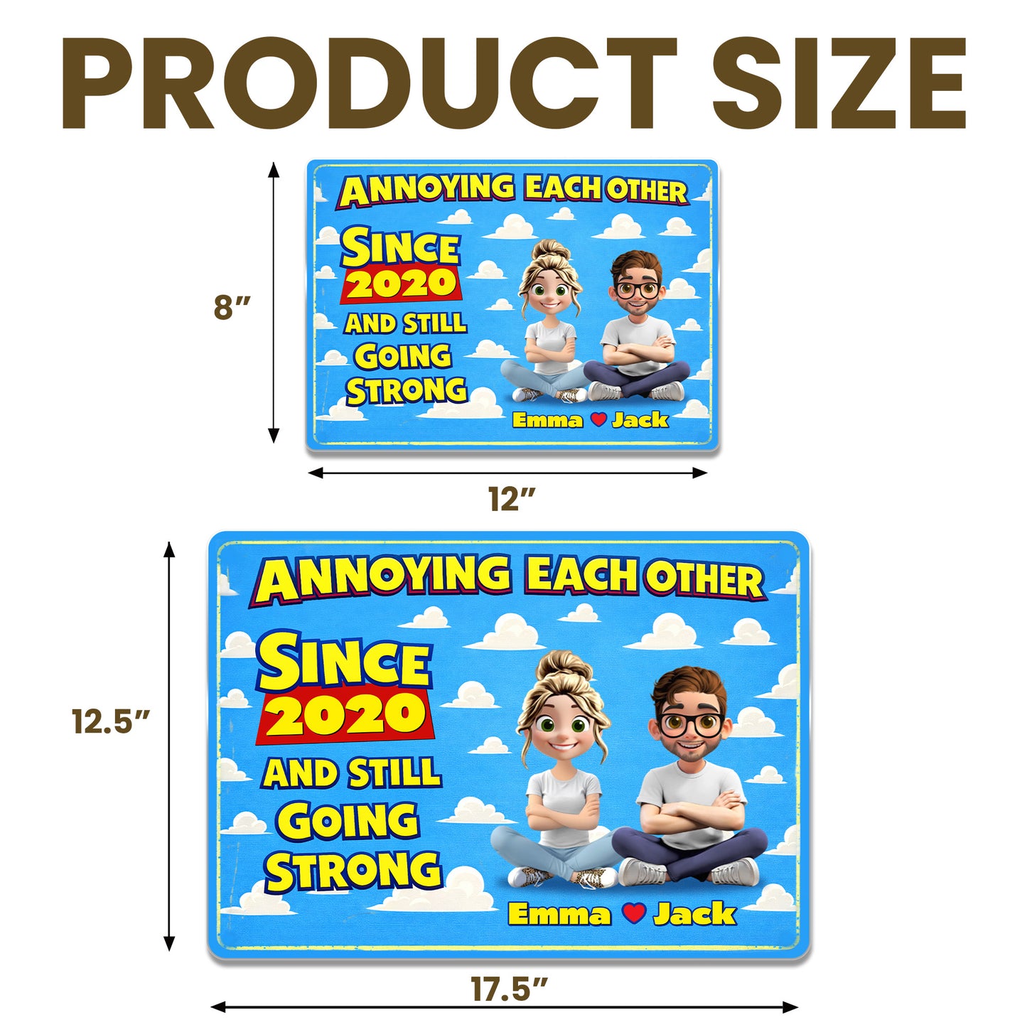 Annoying Each Other Since 2020 With Cartoon Couple