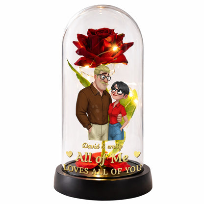 All Of Me Loves All Of You Everlasting Rose Couple Lamp