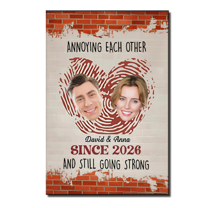 Annoying Each Other Since, Hearts And Brick Wall Design