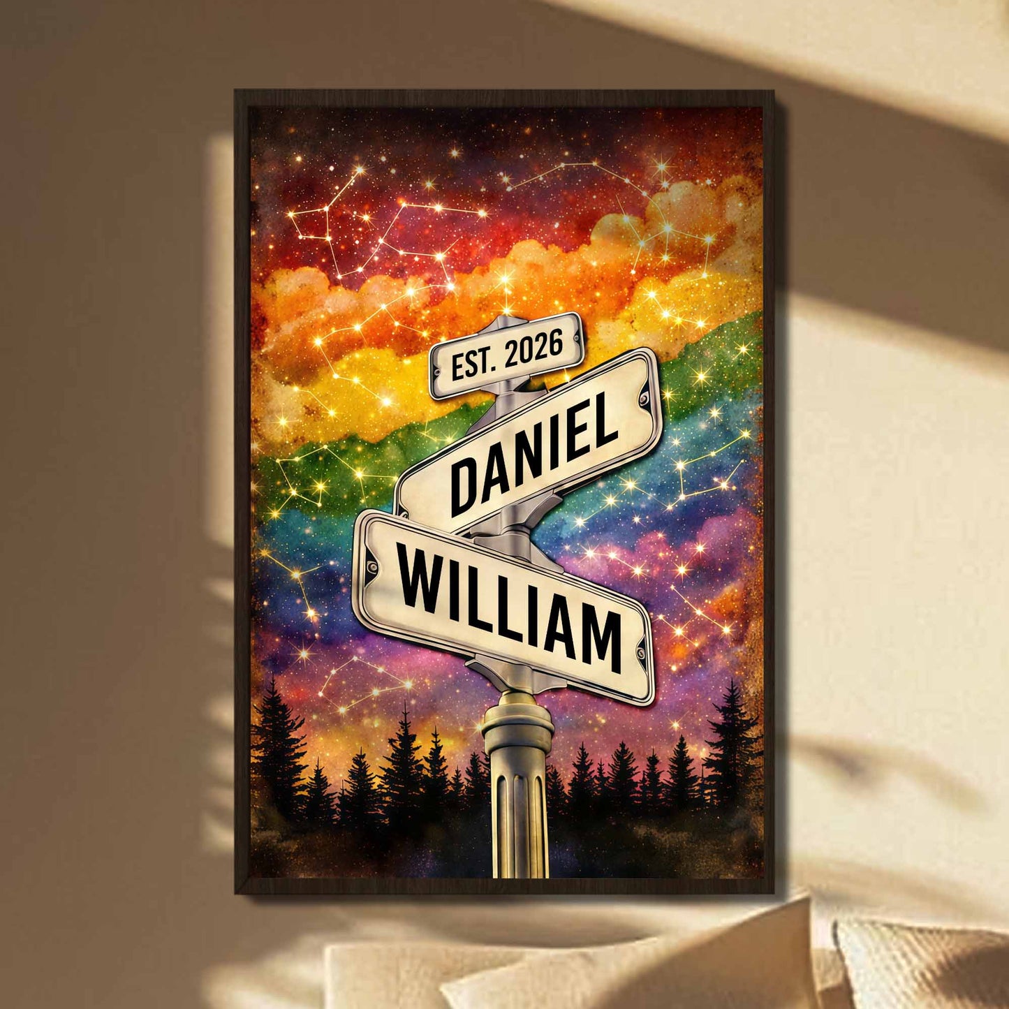 Our Love Written In The Stars Street Signs Rainbow Galaxy