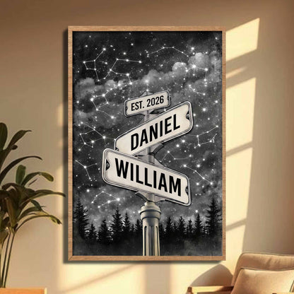 Our Love Written In The Stars Street Signs Rainbow Galaxy