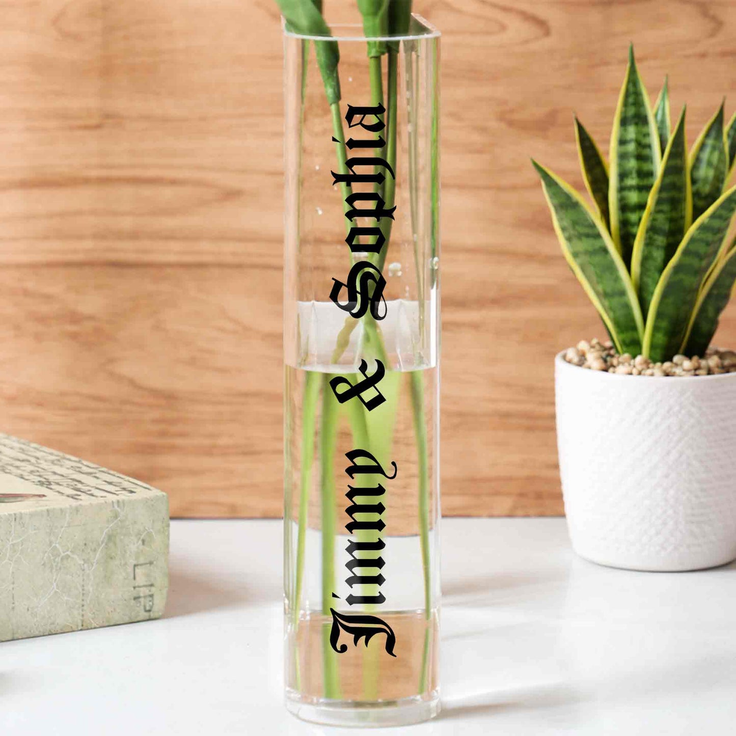 If I Know What Love Is, It Is Because Of You, Couple Photos - Personalized Acrylic Book Vase - CPL1255_ABOVA