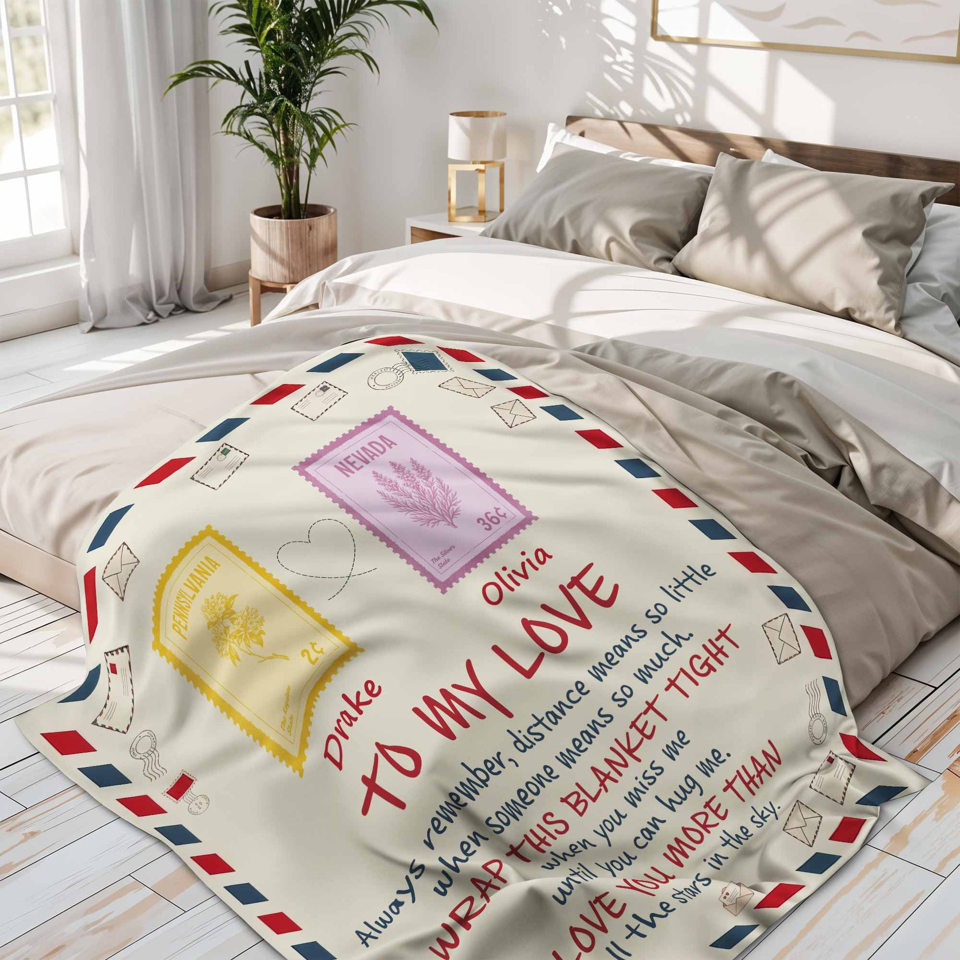 To My Love, Wrap This Blanket Tight When You Miss Me