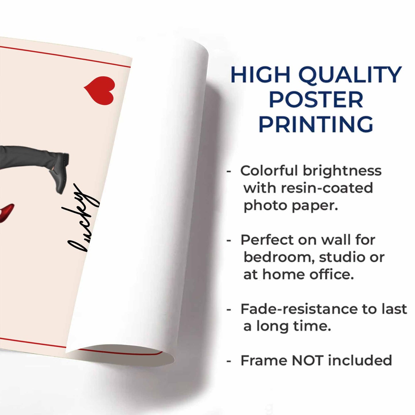 How Lucky Are We Couple Embrace Design - Personalized Custom Vertical Poster - CPL1256_VPOS