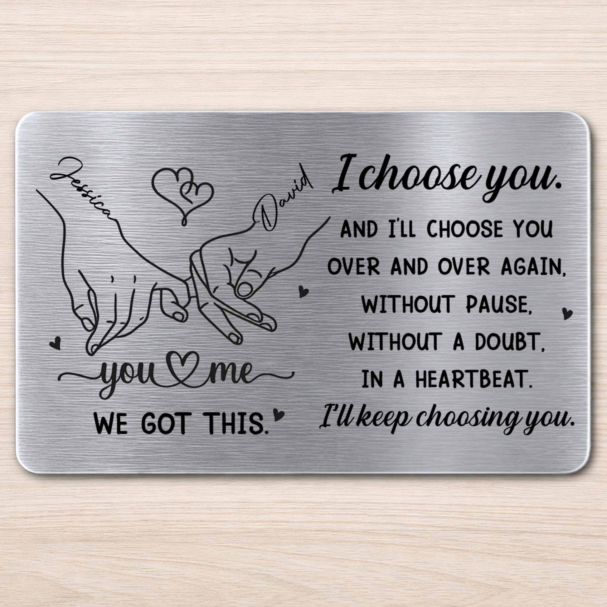 I Choose You Over And Over, Heart And Holding Hands