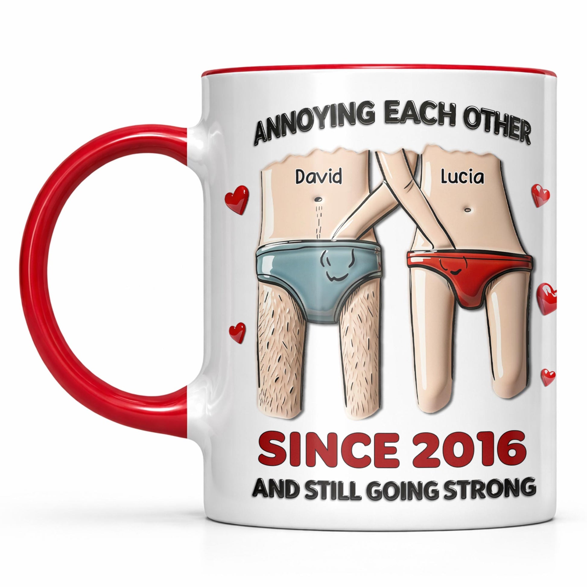 Annoying Each Other Since, Cartoon Couple Design