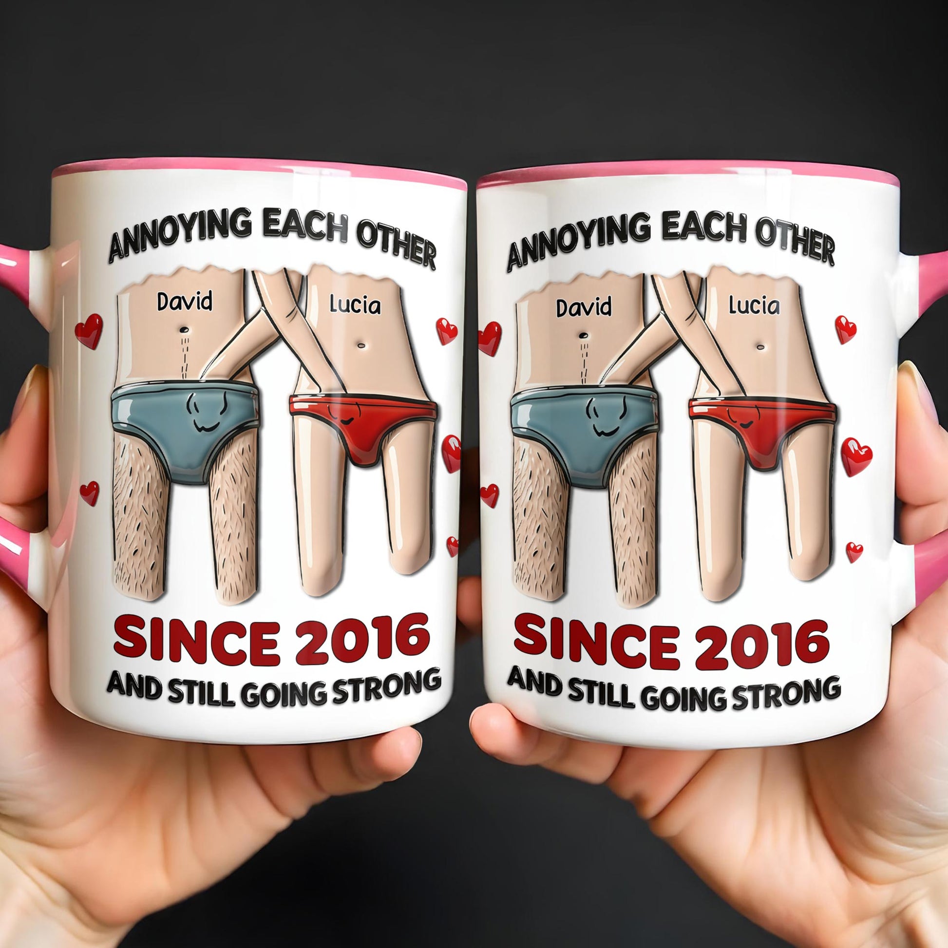 Annoying Each Other Since, Cartoon Couple Design