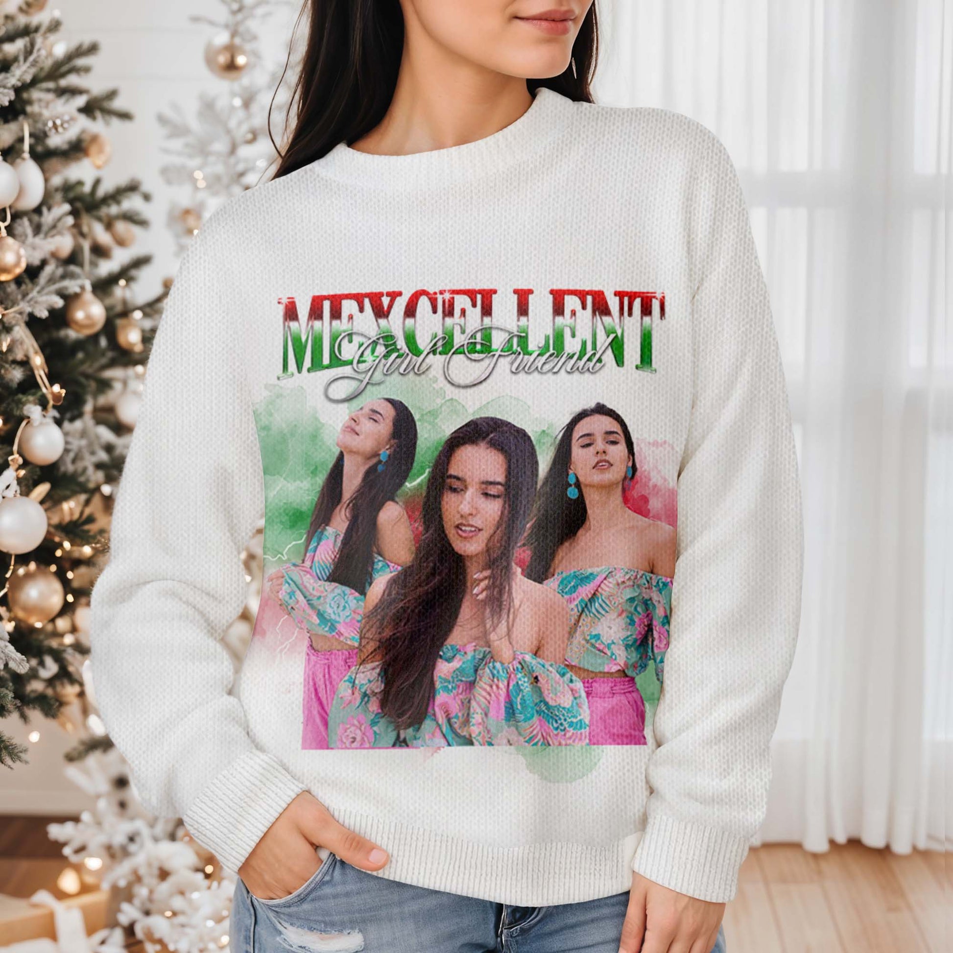 Mexcellent With Your Amigas Floral Earrings Design Sweatshirt