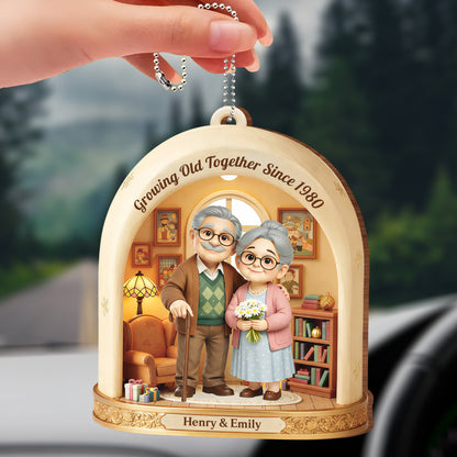 Growing Old Together, Elderly Couple Archway Design