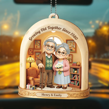 Growing Old Together, Elderly Couple Archway Design