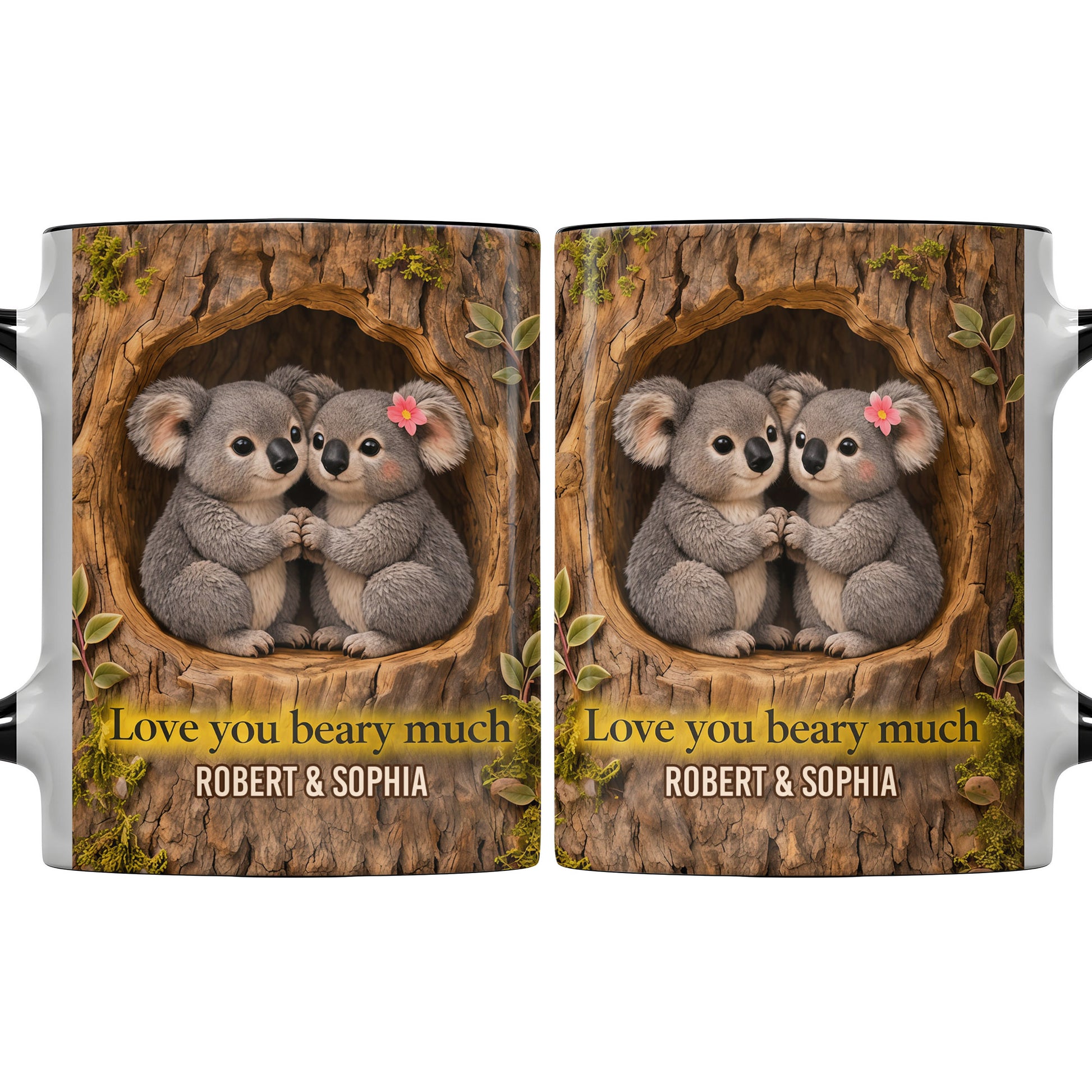 Love You Beary Much Two Koalas In Tree Hollow