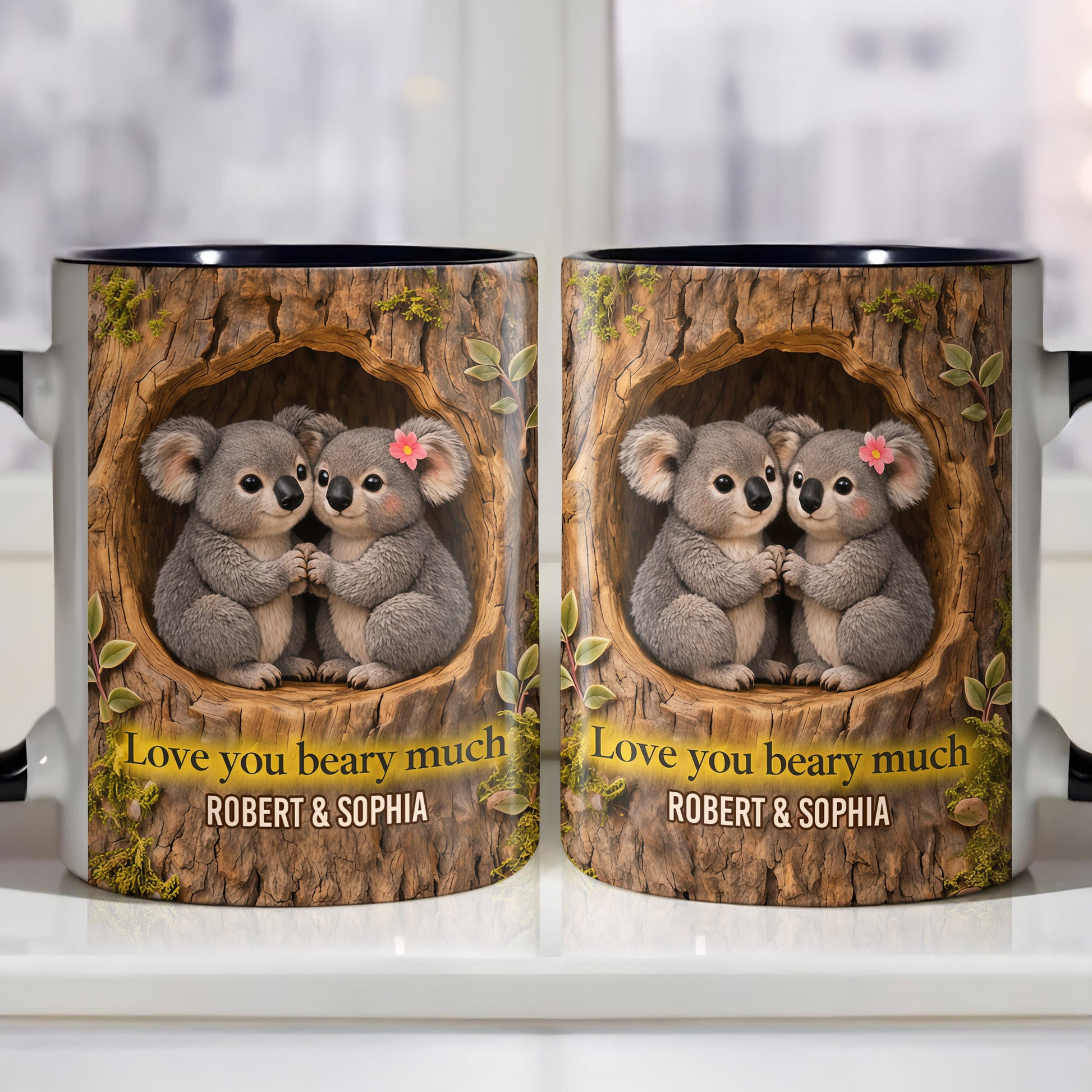 Love You Beary Much Two Koalas In Tree Hollow