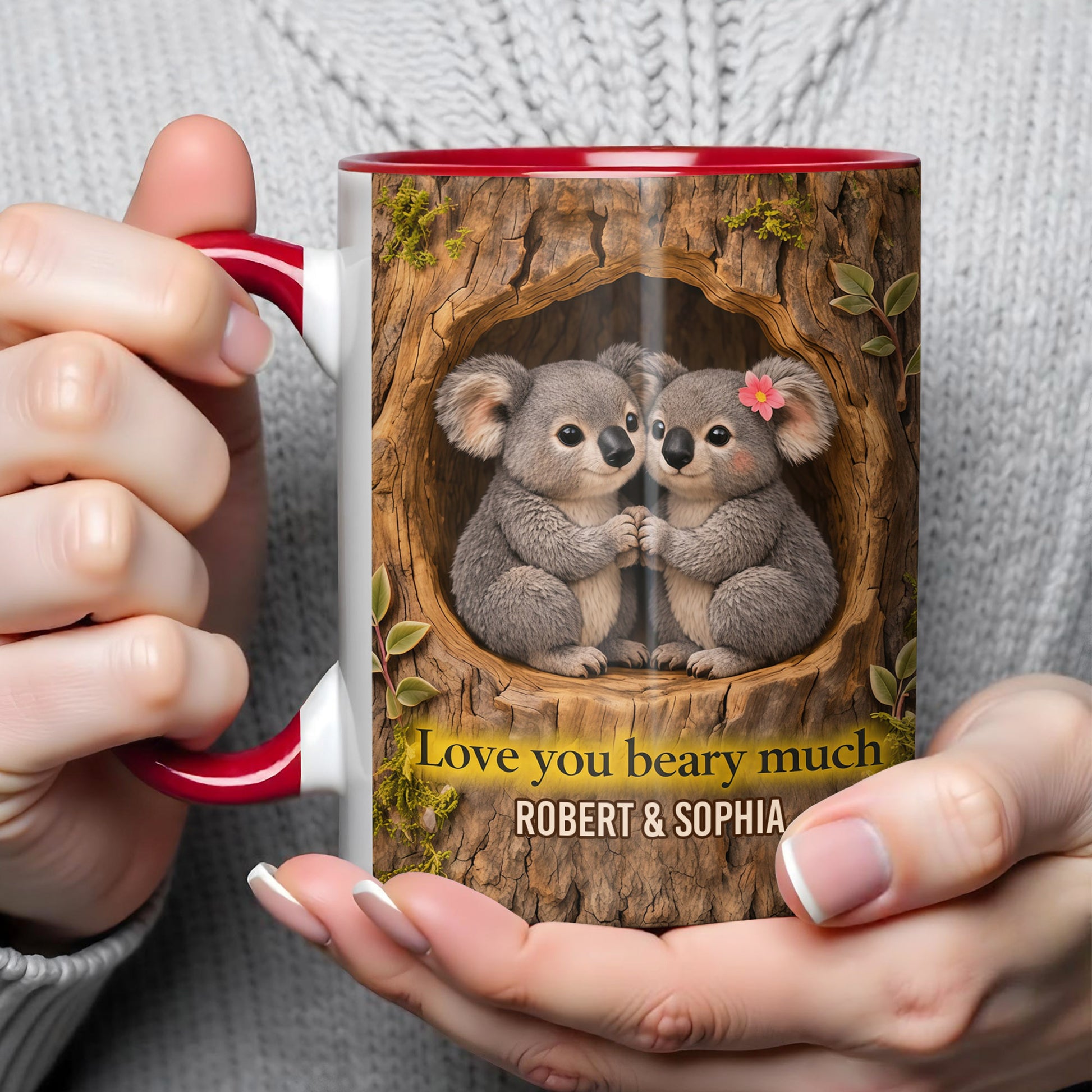 Love You Beary Much Two Koalas In Tree Hollow