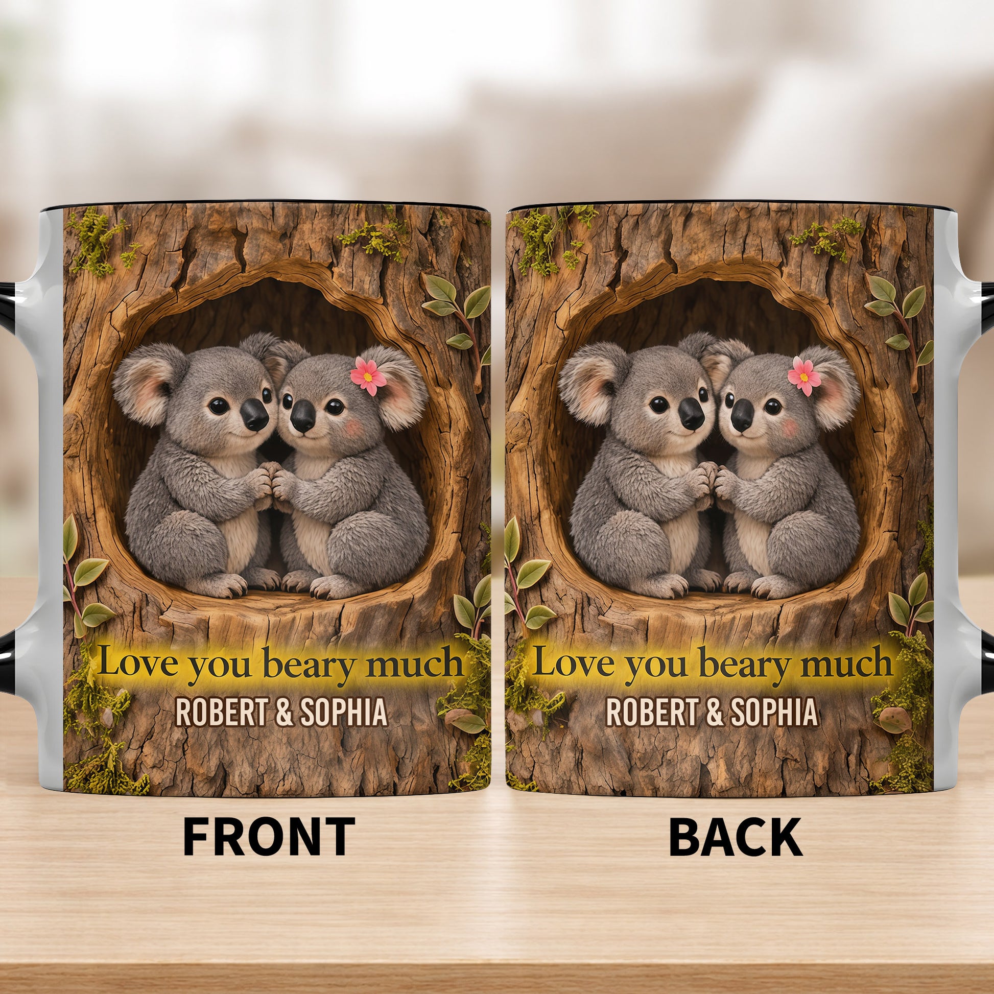 Love You Beary Much Two Koalas In Tree Hollow