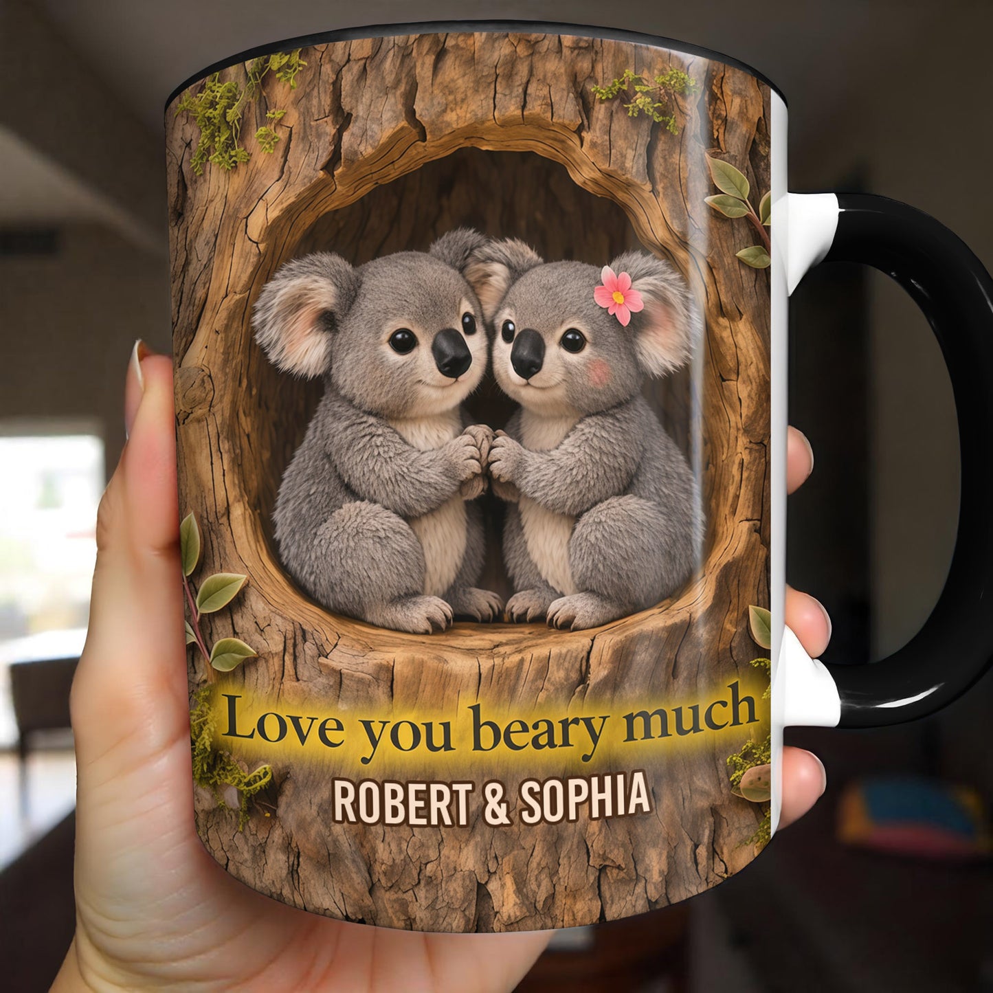 Love You Beary Much Two Koalas In Tree Hollow