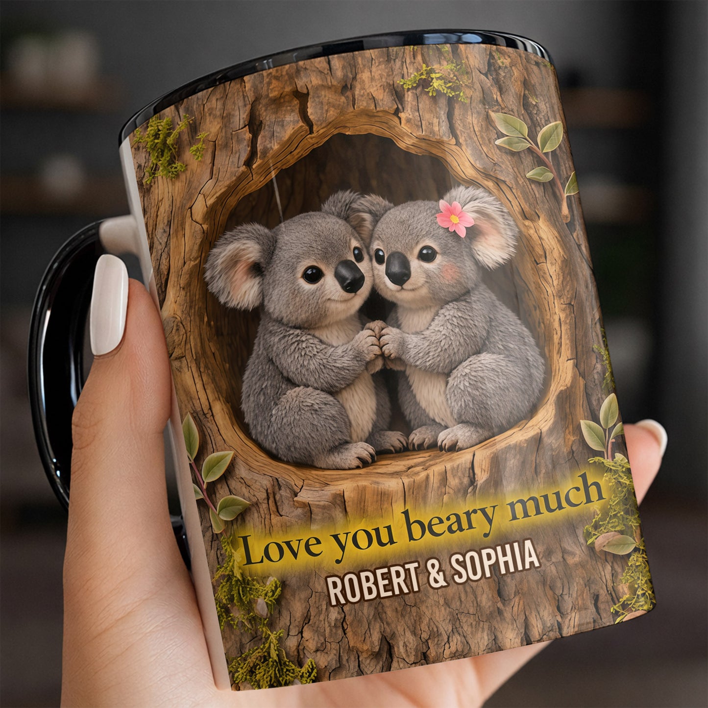 Love You Beary Much Two Koalas In Tree Hollow
