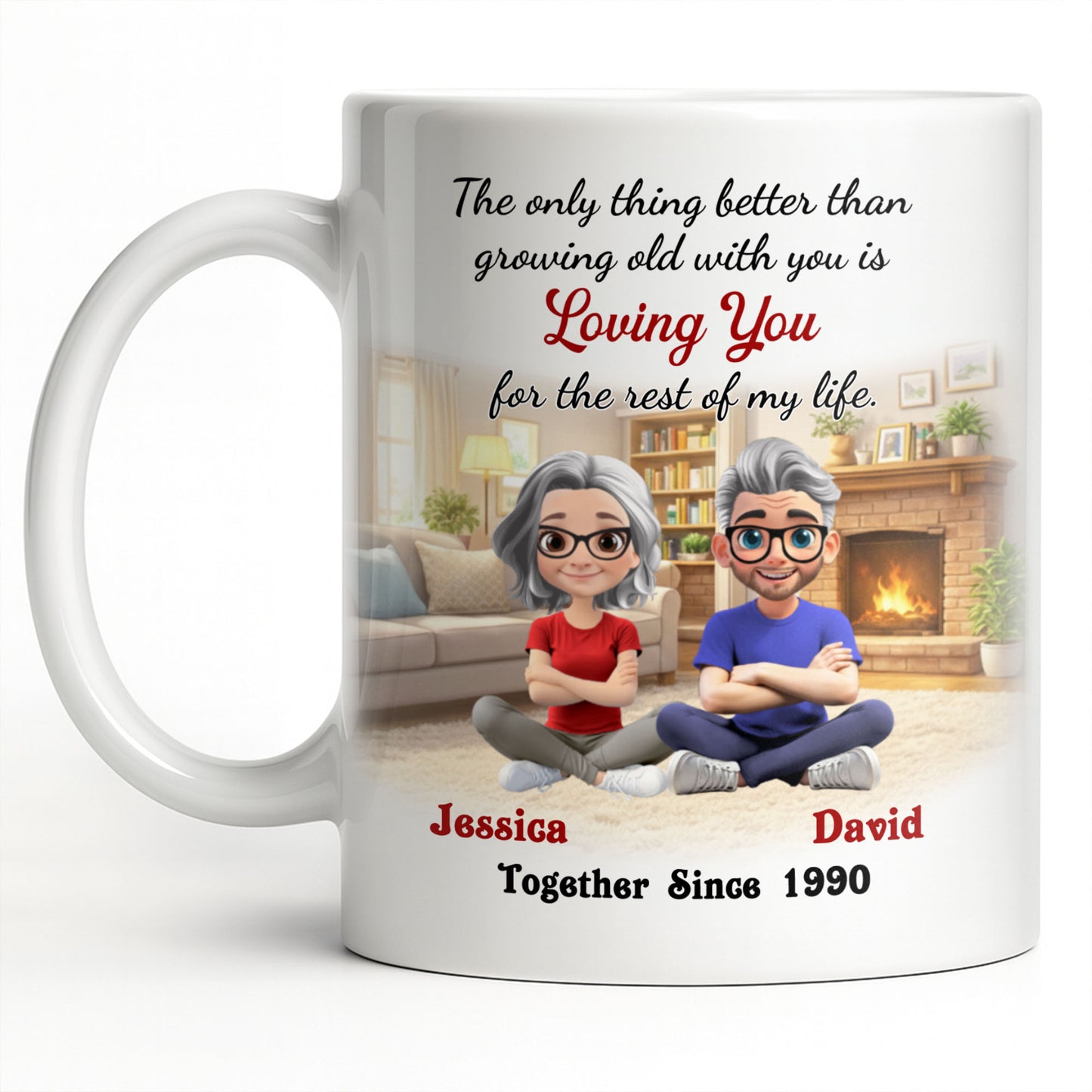 Loving You For The Rest Of My Life, Animated Couple By Fireplace
