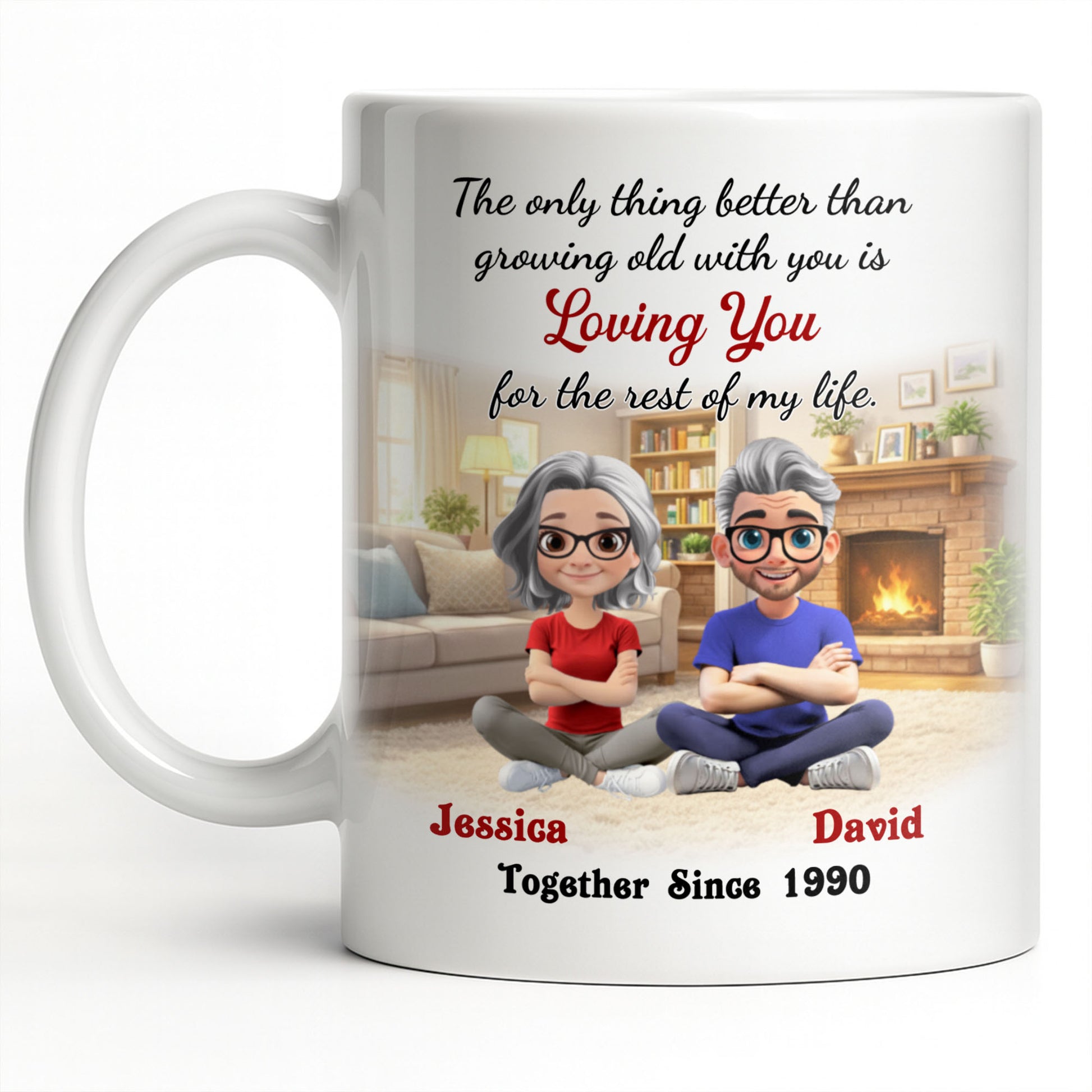 Loving You For The Rest Of My Life, Animated Couple By Fireplace