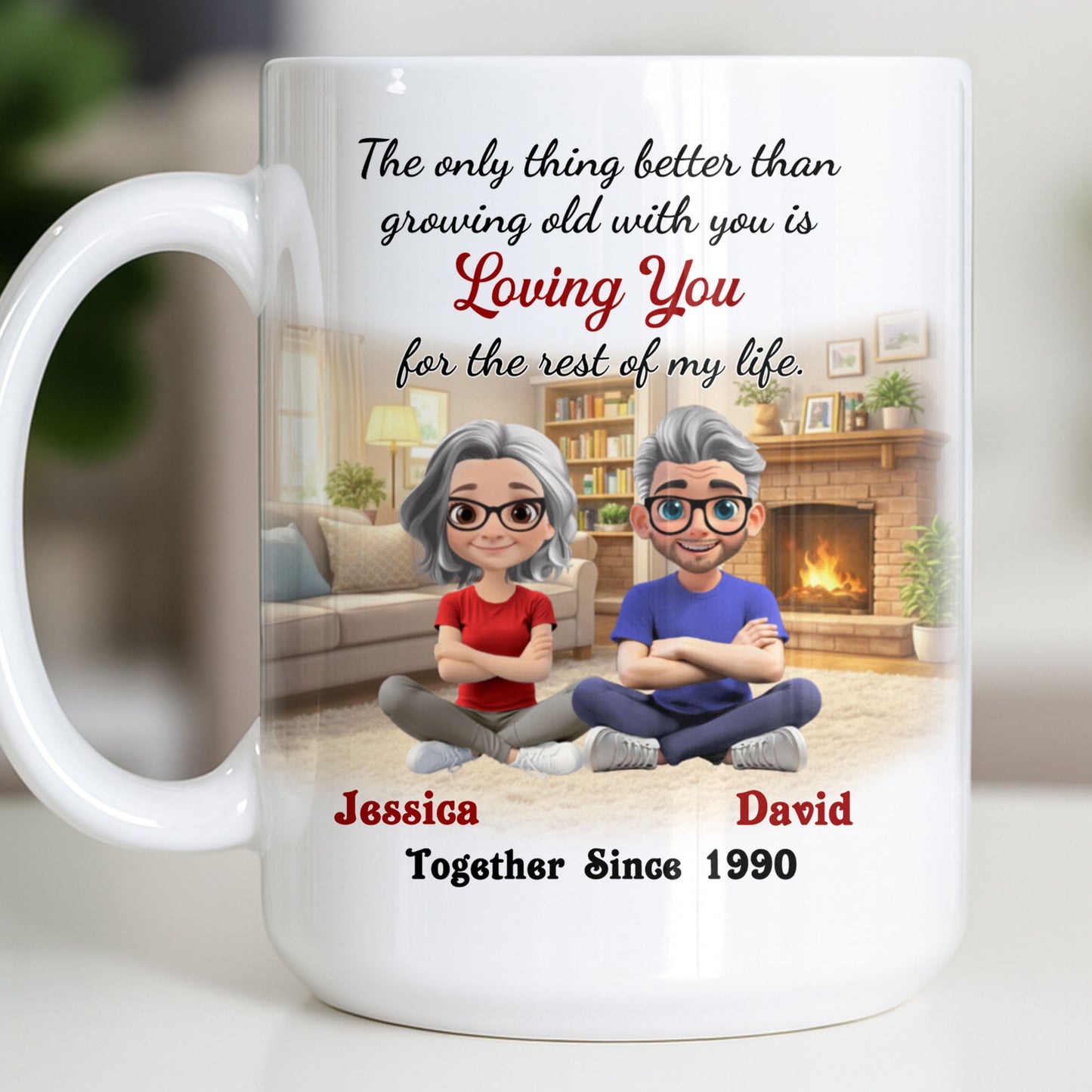 Loving You For The Rest Of My Life, Animated Couple By Fireplace