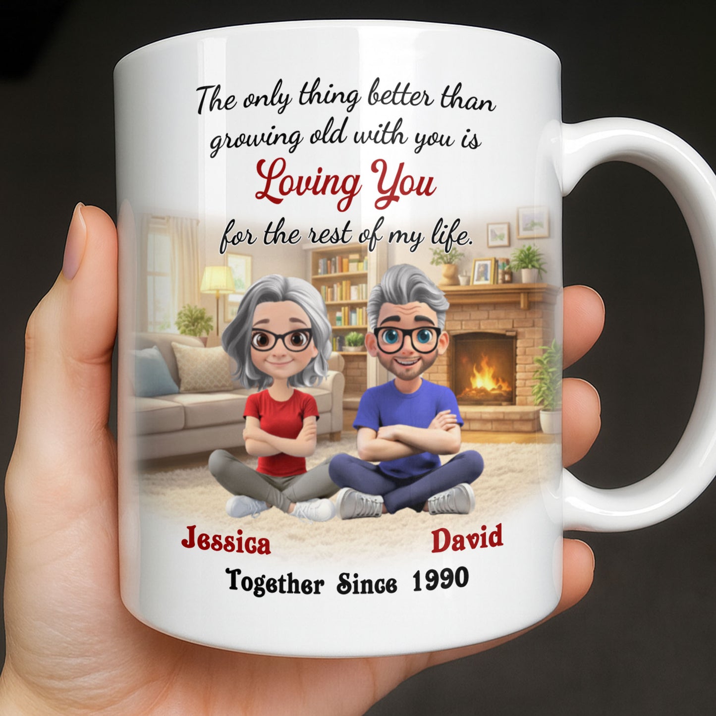 Loving You For The Rest Of My Life, Animated Couple By Fireplace