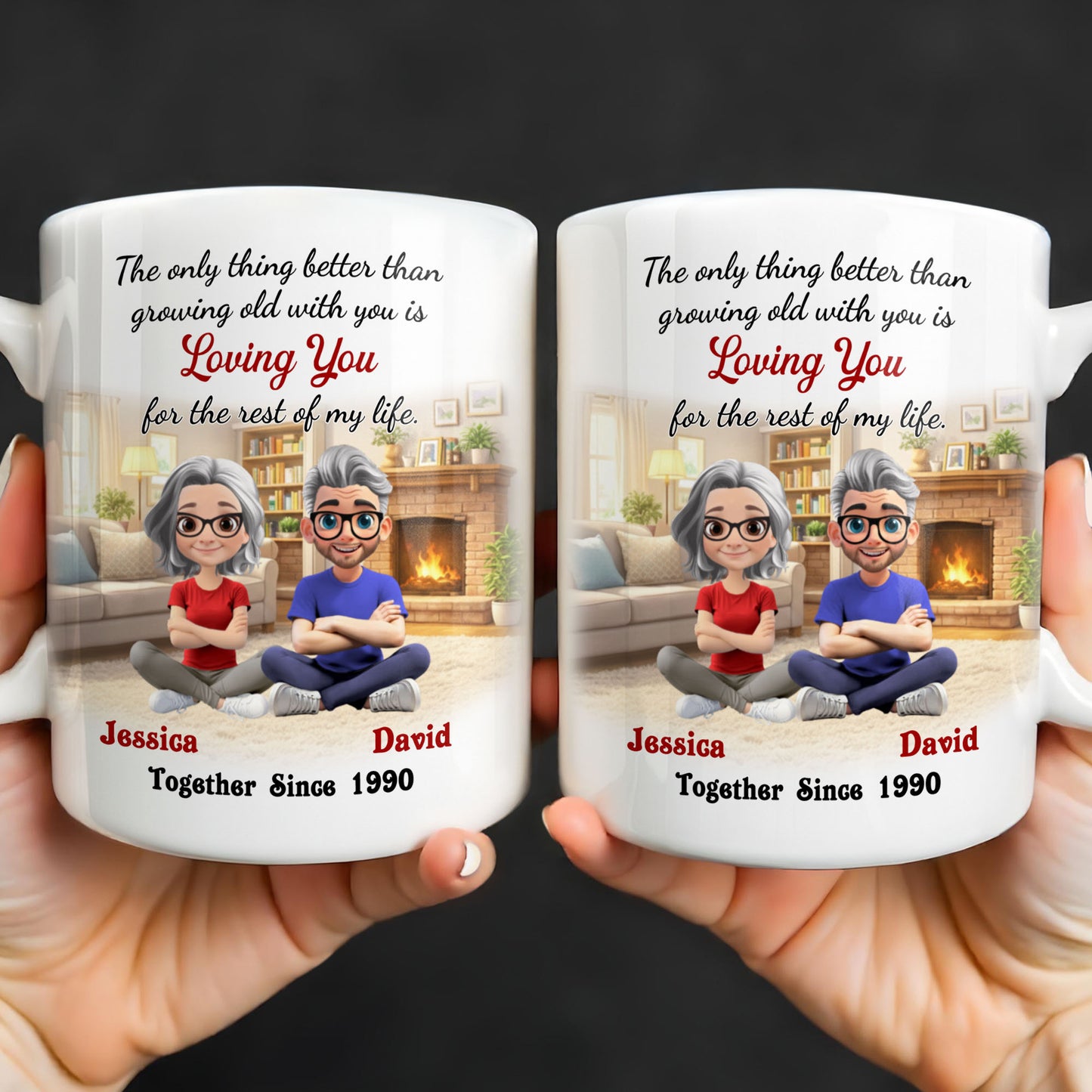 Loving You For The Rest Of My Life, Animated Couple By Fireplace