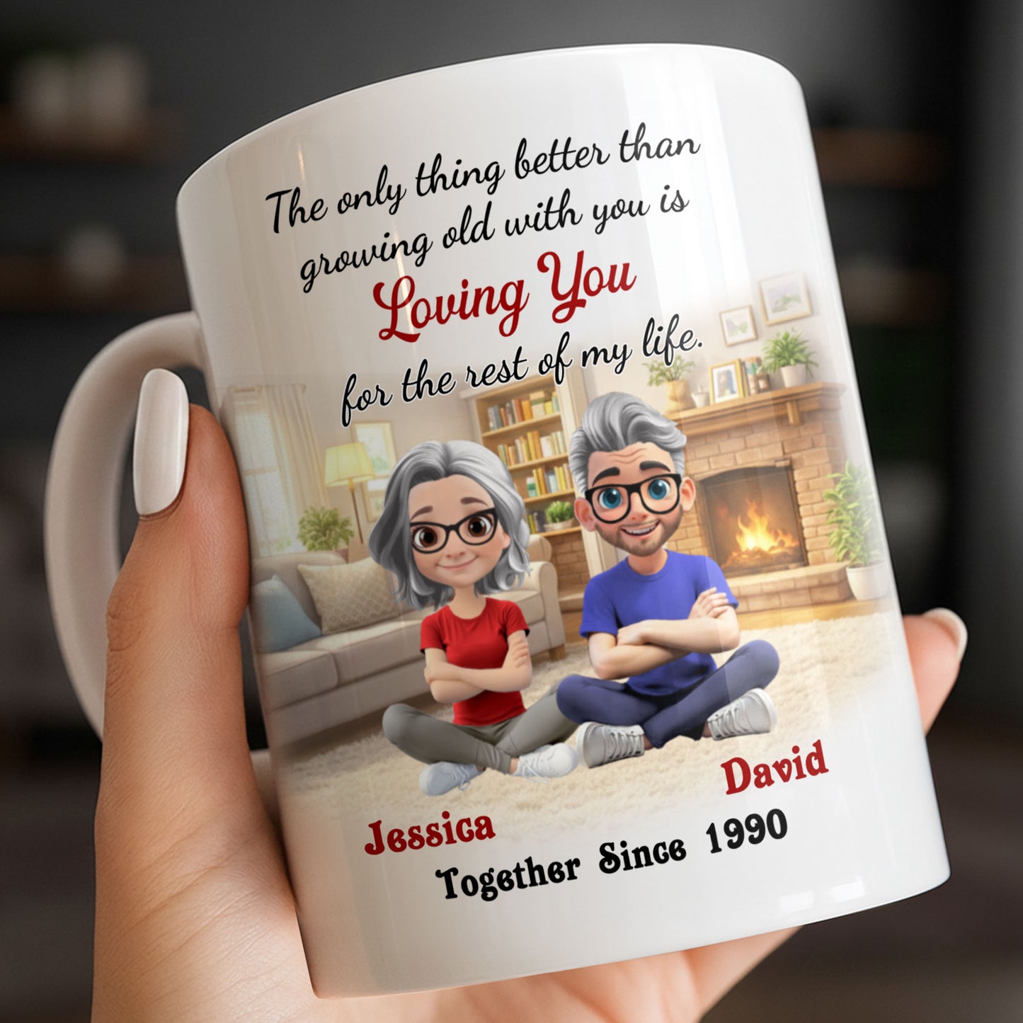 Loving You For The Rest Of My Life, Animated Couple By Fireplace