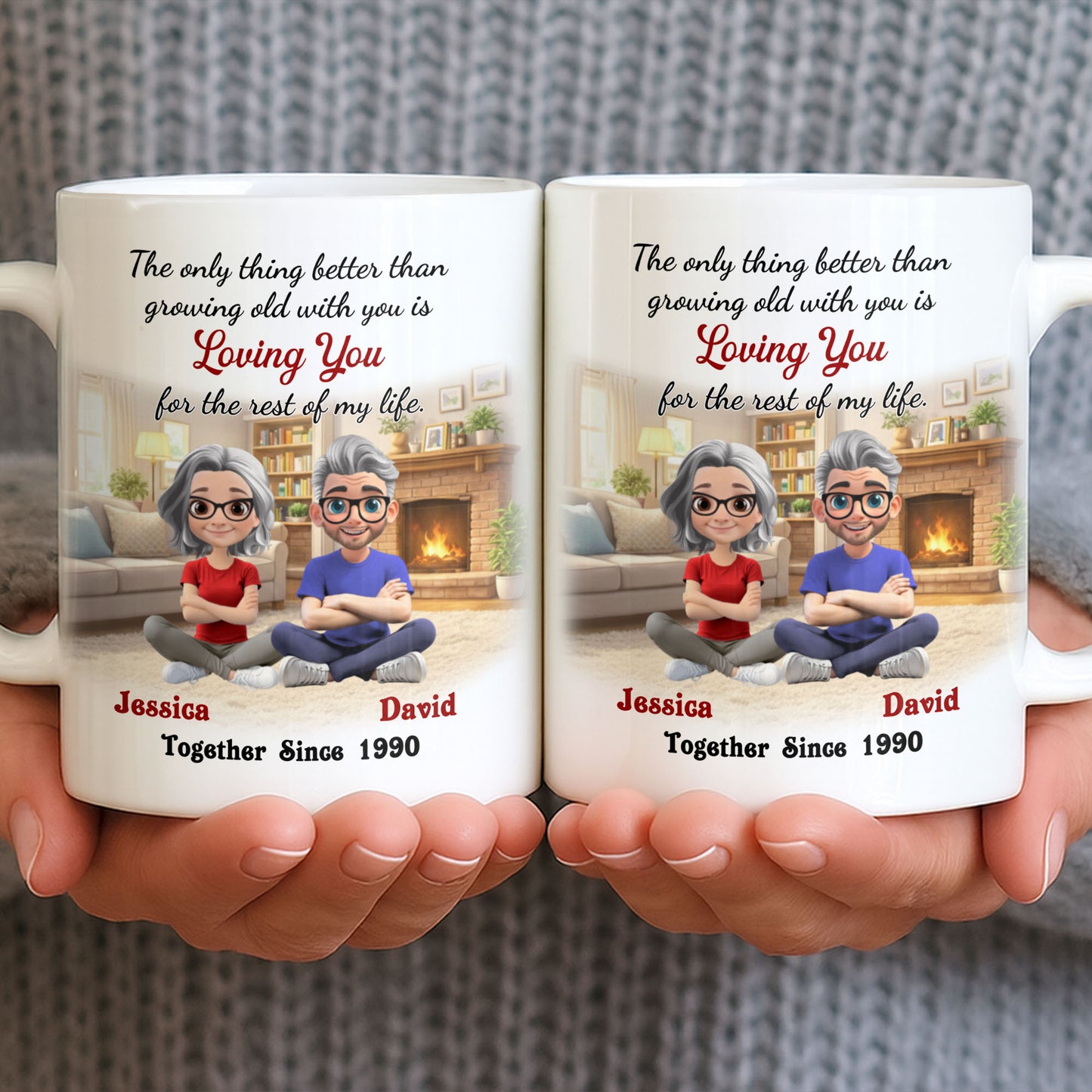 Loving You For The Rest Of My Life, Animated Couple By Fireplace