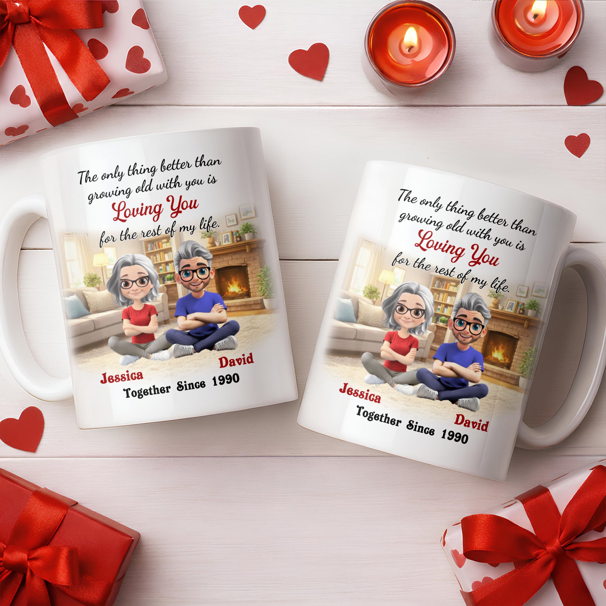 Loving You For The Rest Of My Life, Animated Couple By Fireplace