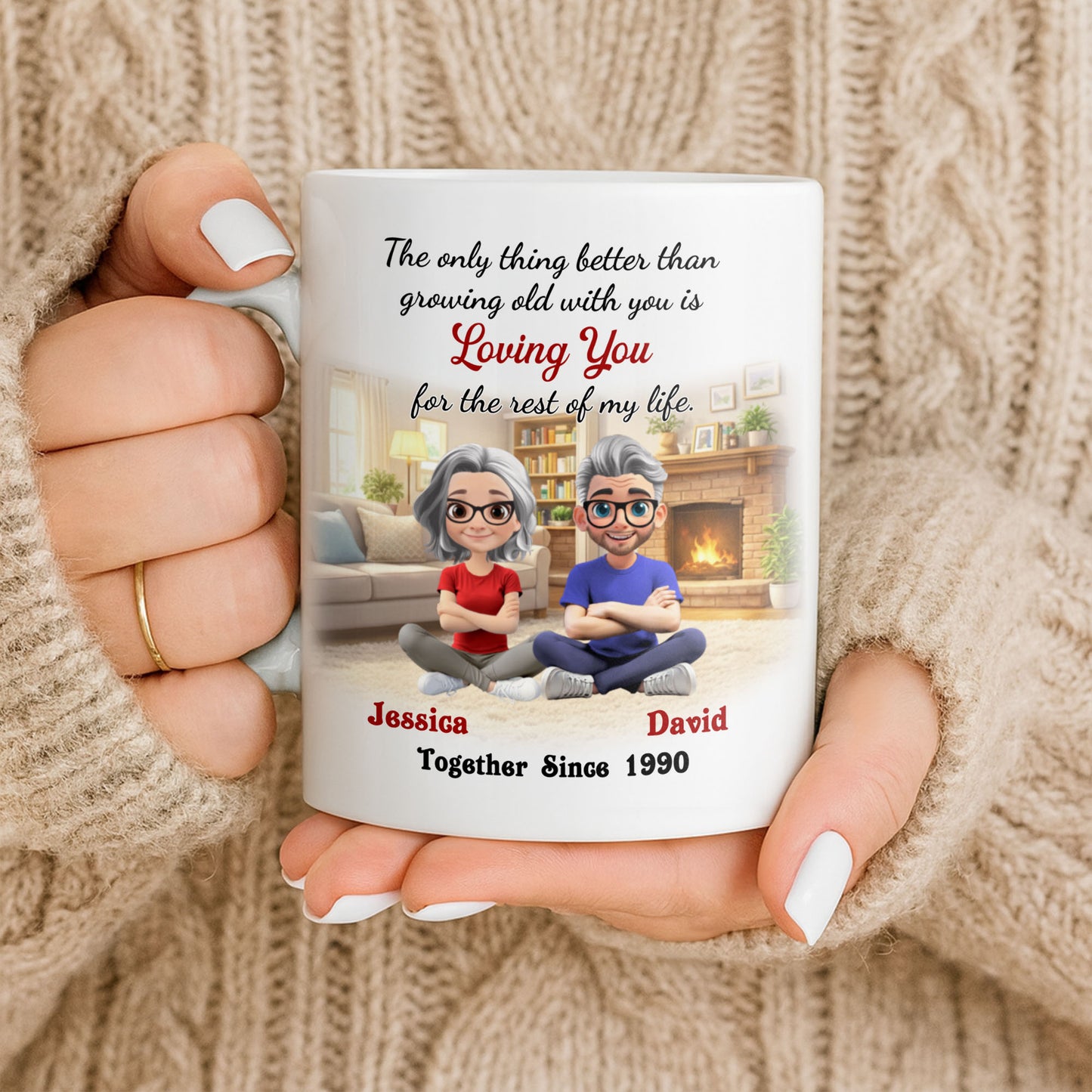 Loving You For The Rest Of My Life, Animated Couple By Fireplace