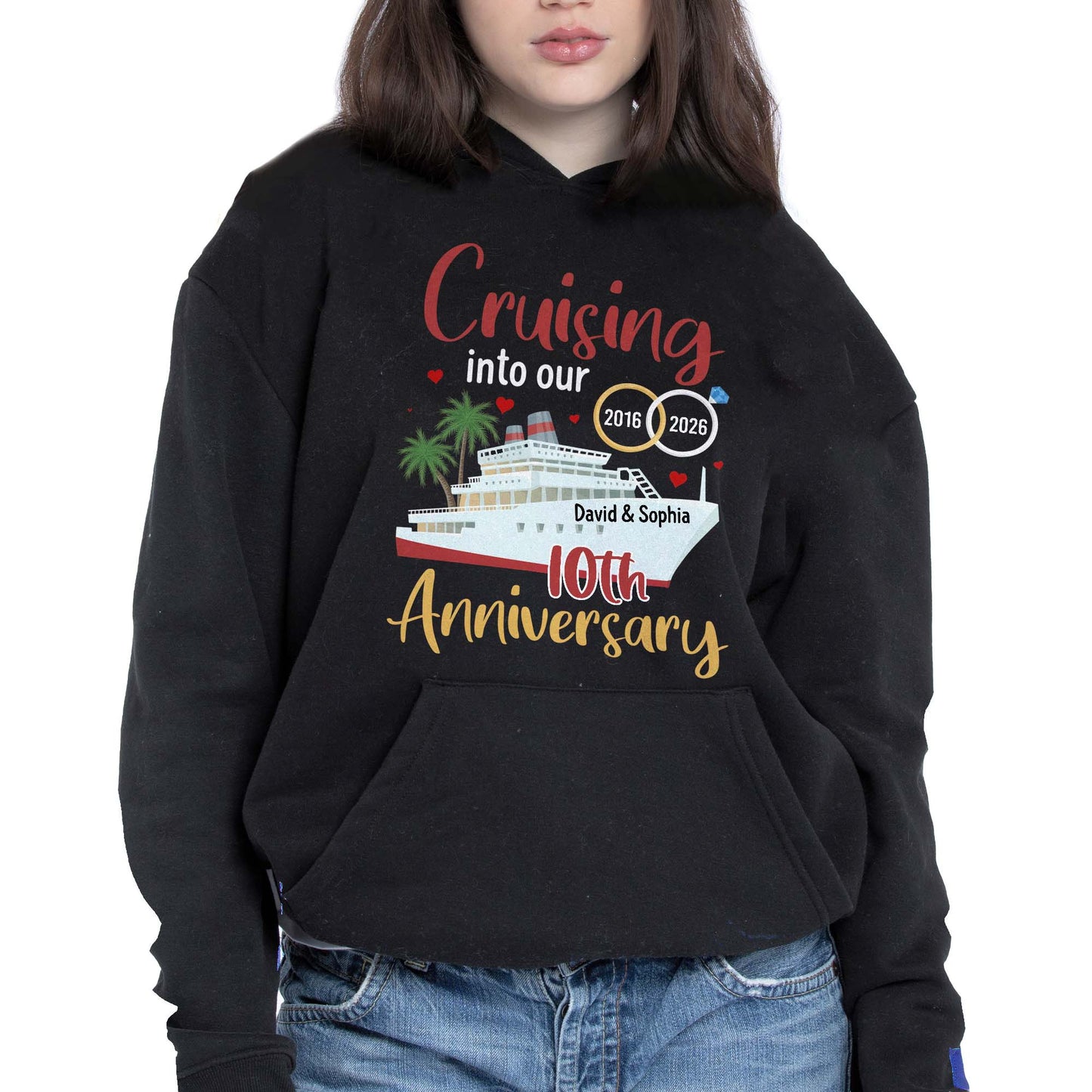 Cruising Into Our 40th Anniversary With Cruise Ship And Palm Trees