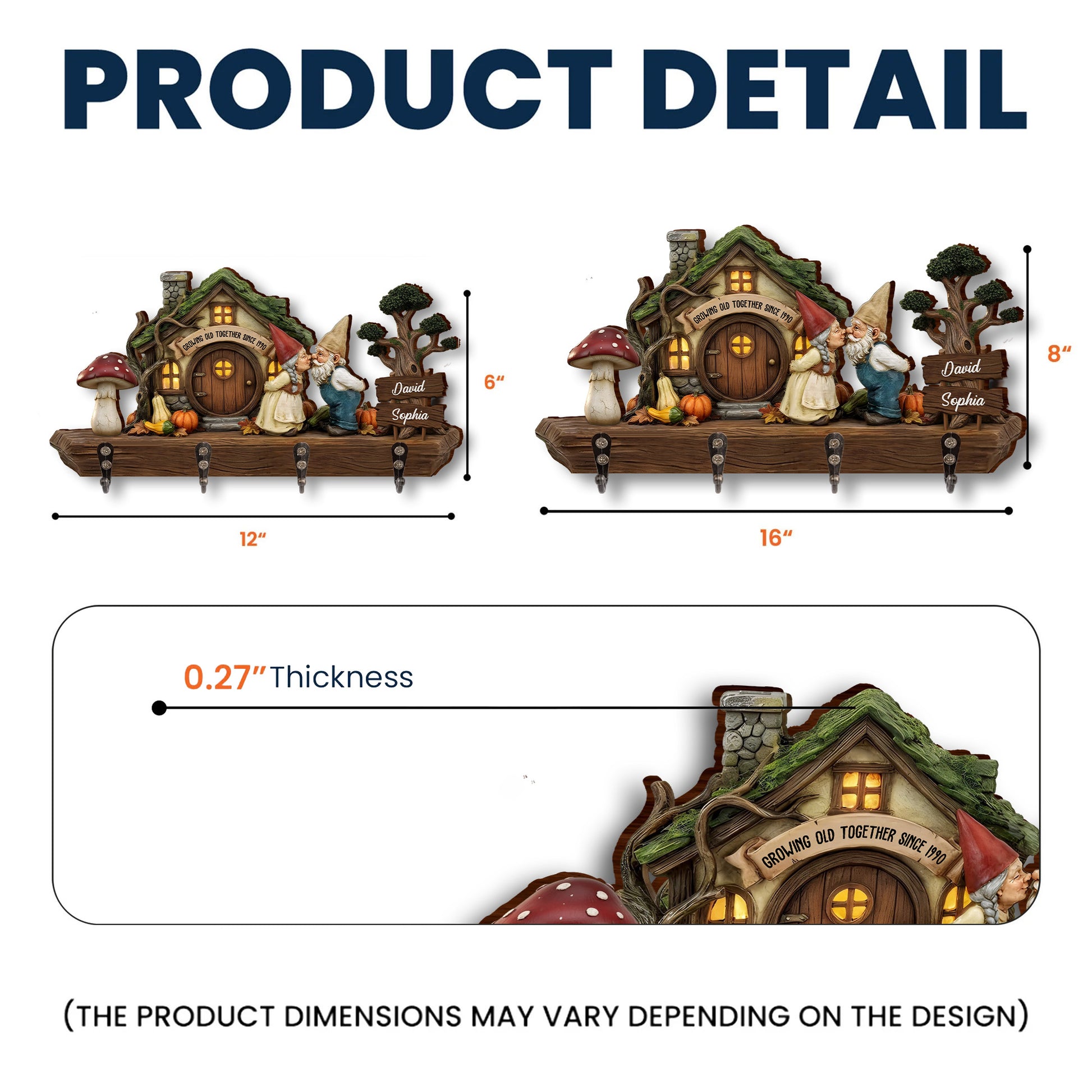 Growing Old Together, Gnome Couple Key Holder