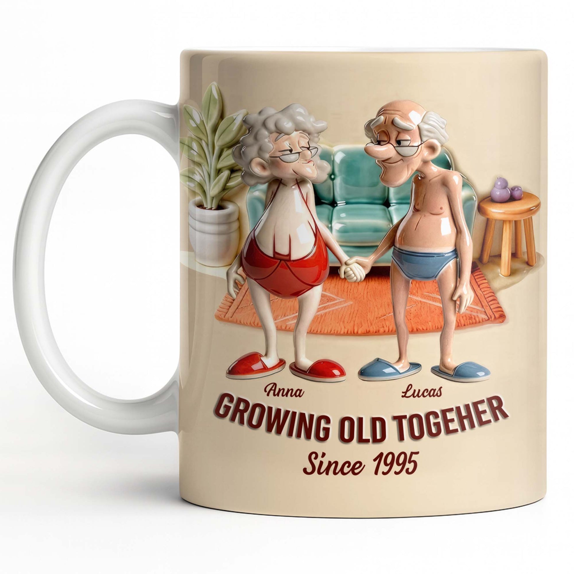 Growing Old Together, Elderly Couple Design