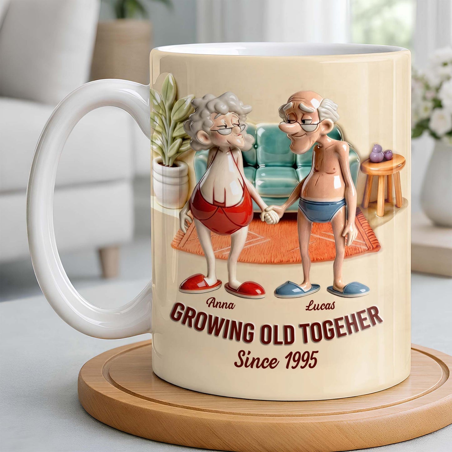 Growing Old Together, Elderly Couple Design