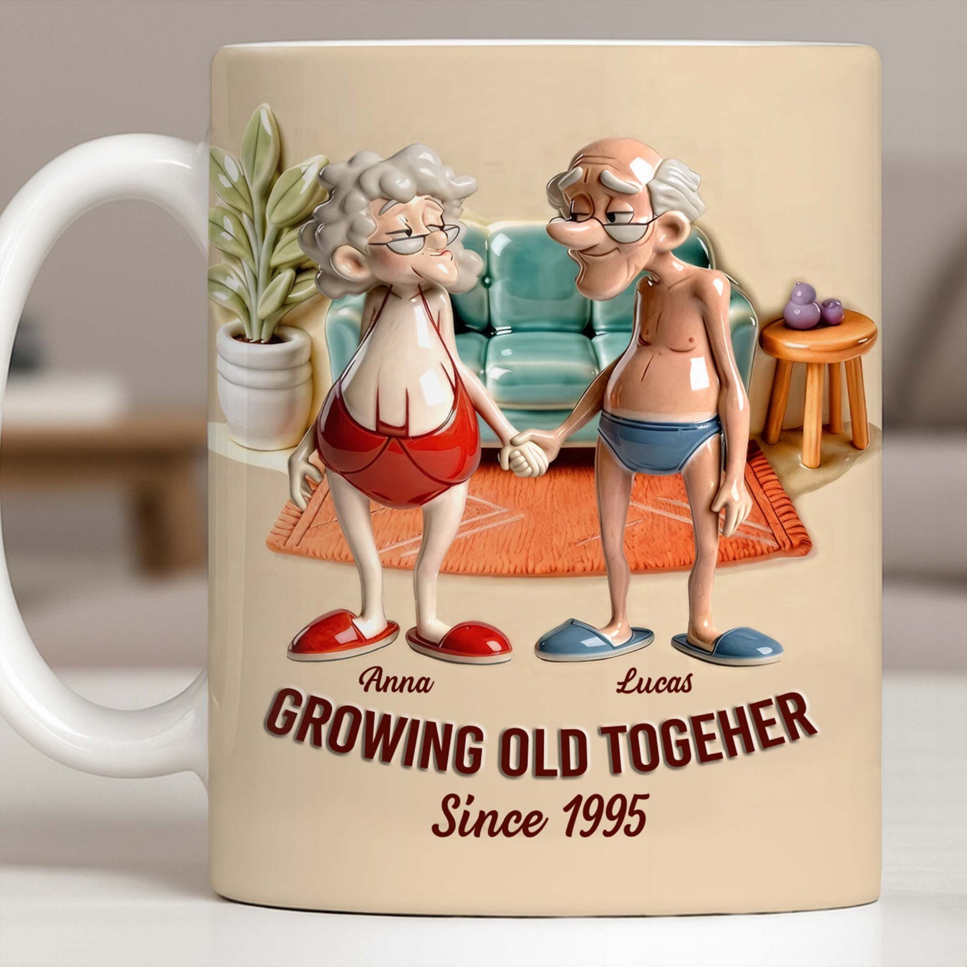 Growing Old Together, Elderly Couple Design