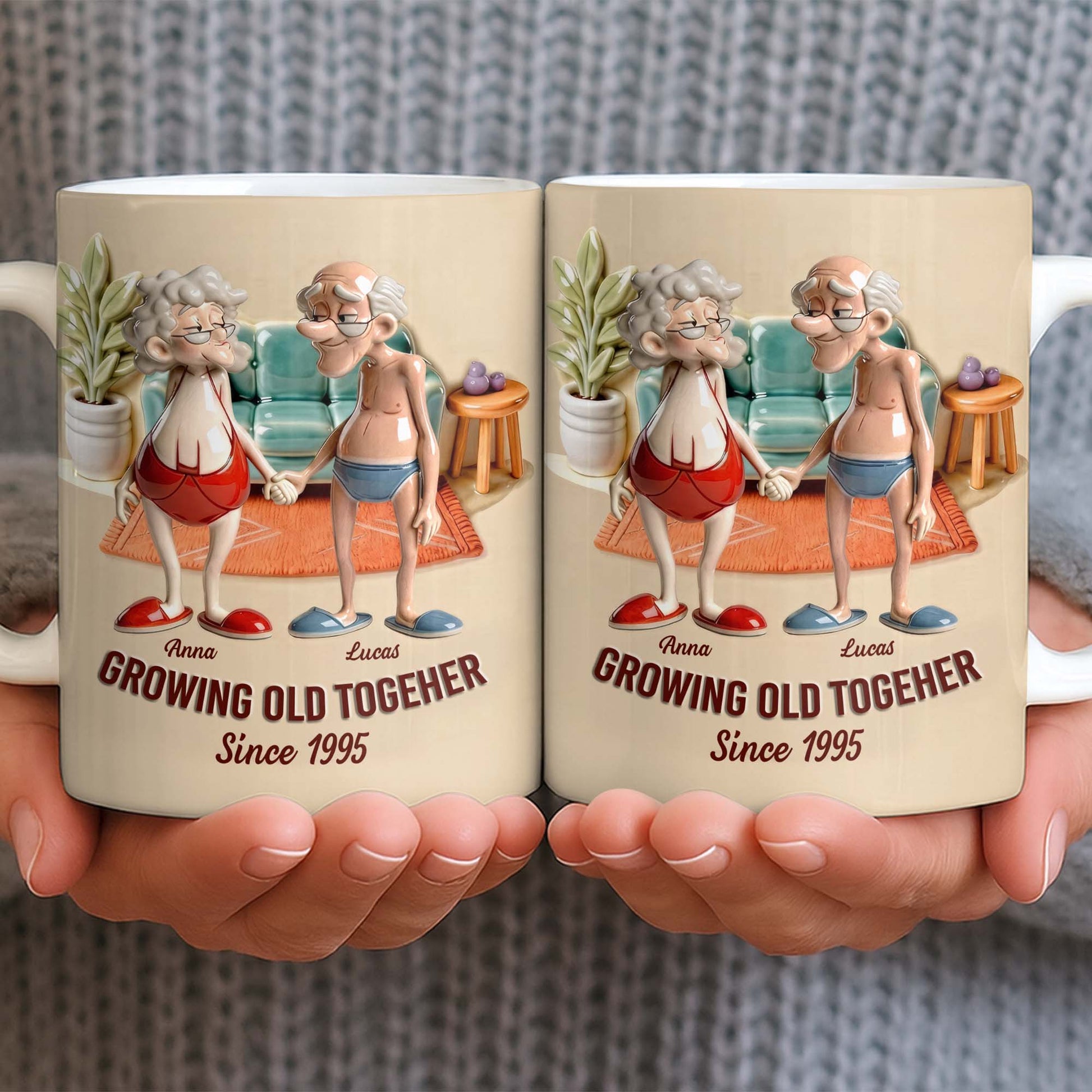Growing Old Together, Elderly Couple Design