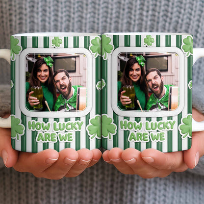 How Lucky Are We With Shamrocks And Stripes Design
