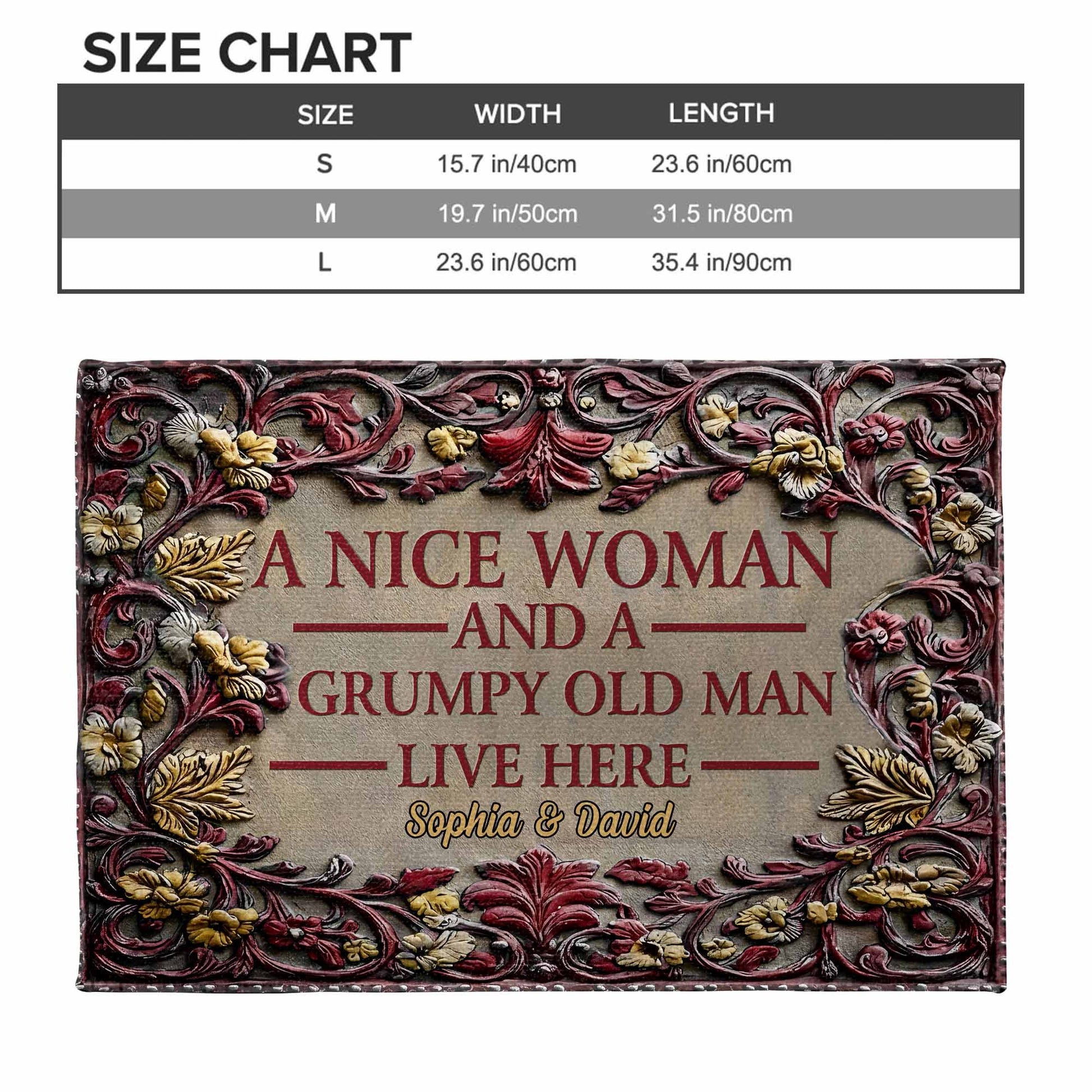 A Nice Woman And A Grumpy Old Man Live Here Doormat