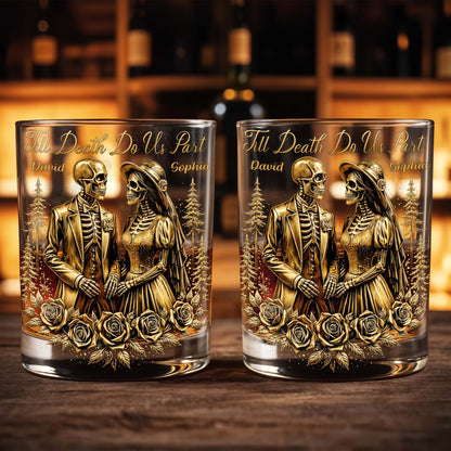 Till Death Do Us Part With Skeleton Couple And Roses