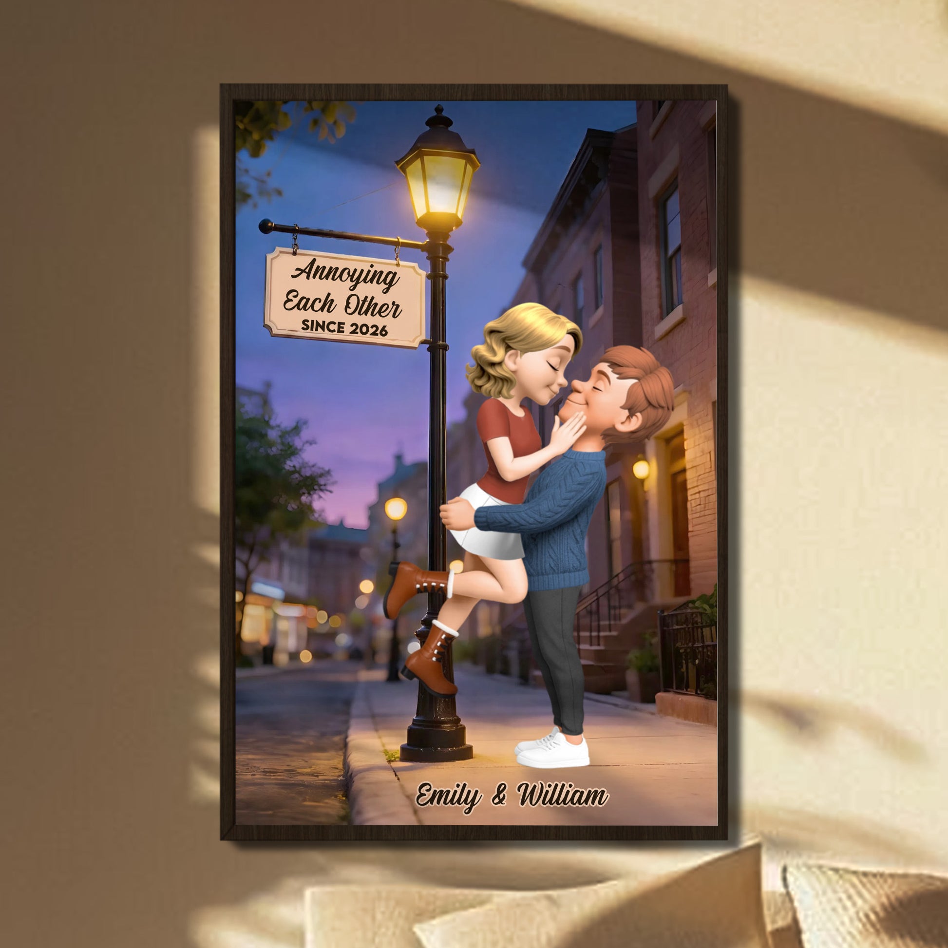 Annoying Each Other Since, Couple And Street Lamp