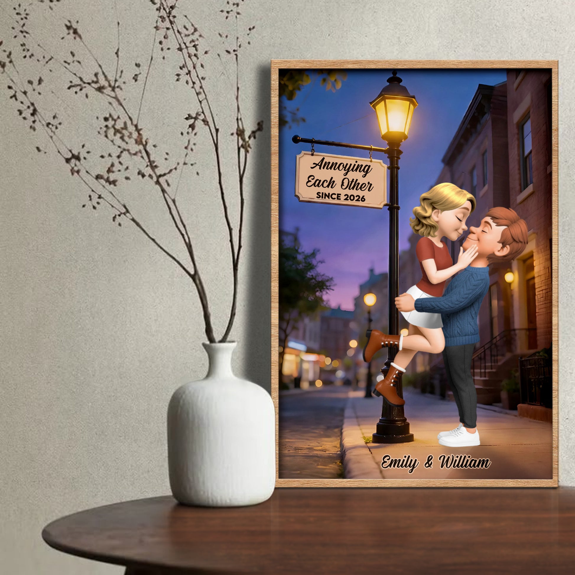 Annoying Each Other Since, Couple And Street Lamp