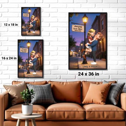 Annoying Each Other Since, Couple And Street Lamp