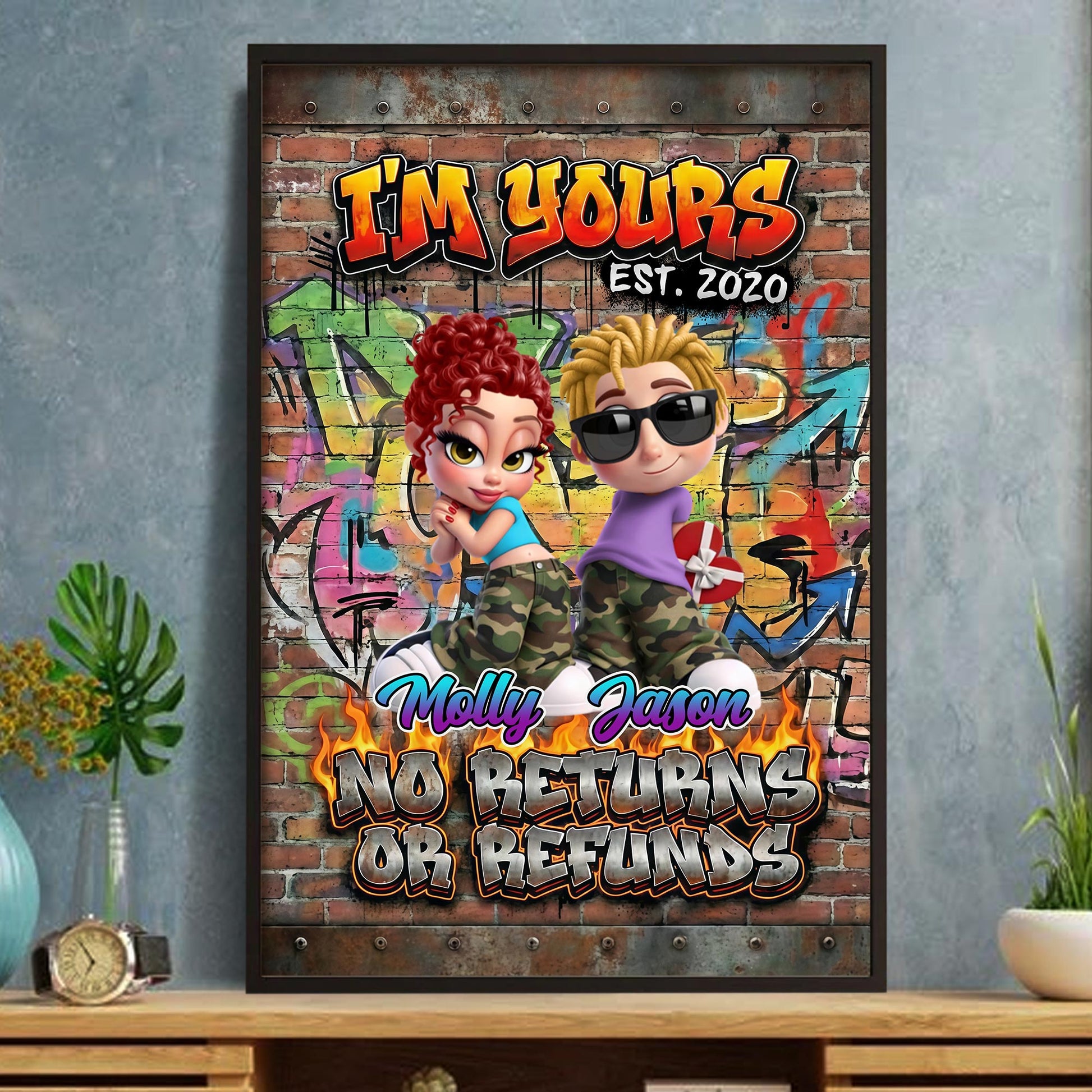 I'm Yours, No Returns Or Refunds, Graffiti Design